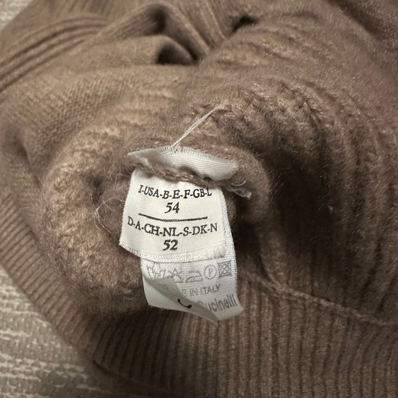 Brunello Cucinelli Men 100% Cashmere Cardigan Sweater *Damage - Holes* - Picture 9 of 9